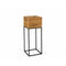 Bloempot met standaard Alexandra House Living Bruin Zwart Metaal Gerecycleerd Hout 28 x 28 x 75 cm