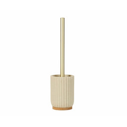 Toiletborstel Alexandra House Living Beige Gouden Polyresin 10 x 37 x 10 cm