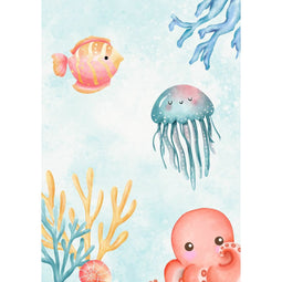 Blad Crochetts 33 x 43 x 2 cm Kinderen Octopus Vissen