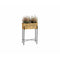 Bloempot met standaard Alexandra House Living Zwart Natuurlijk Metaal Synthetische rotan 20 x 66...