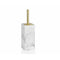 Toiletborstel Alexandra House Living Wit Gouden Roestvrij staal Polyresin 8 x 33 x 8 cm