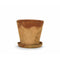 Bloempot met schaal Alexandra House Living Bruin Cement Rustiek 20 x 18 x 20 cm