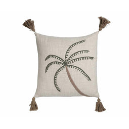 Kussen Alexandra House Living PALM Groen Beige 50 x 1 x 50 cm
