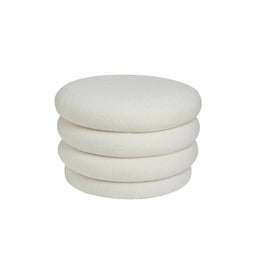 Poef Alexandra House Living Bouclé Wit Polyester 60 x 41 x 60 cm