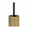 Toiletborstel Alexandra House Living Zwart Beige Roestvrij staal Ekträ 10 x 39 x 10 cm