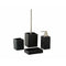 Toiletborstel Alexandra House Living Zwart Zilverkleurig Metaal Polyresin 9 x 36 x 9 cm