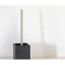 Toiletborstel Alexandra House Living Zwart Zilverkleurig Metaal Polyresin 9 x 36 x 9 cm