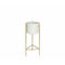 Bloempot met standaard Alexandra House Living Wit Gouden Metaal 27 x 65 x 27 cm