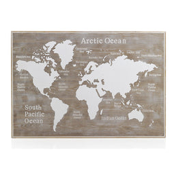 Hoofdbord Alexandra House Living Natuurlijk 165 x 100 x 4 cm Wereldkaart