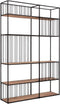 DTP Home Bookrack / Roomdivider Barra large, 5 shelves,210x140x35 cm, recycled teakwood