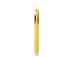 Lumineo - LED dinerkaars d2.2h24 cm goud/warm wit 2st