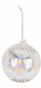 Nampook - Kerstbal Streep 10 cm Pearl