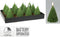 Nampook - Ledkaars kerstboom 11 cm groen kerstversiering