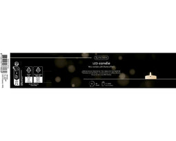 Lumineo - LED kaars d7.5h12.3 cm oranje/warm wit