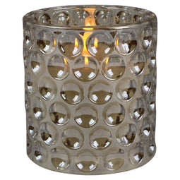 Magic Flame - LED kaars in glas 9,6cm champagne B/O