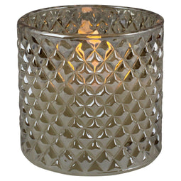Magic Flame - LED kaars in glas 8cm champagne B/O