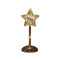 Anna's Collection - Ster op stam glas led op batterij met timer h23.5 cm mercury goud
