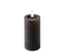 Lumineo - LED kaars d5h12.5 cm grijs/warm wit