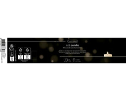Lumineo - LED kaars d7.5h14.8 cm oranje/warm wit