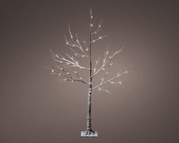 Lumineo - LED boom l30b30h125 cm-48l bruin kerstverlichting
