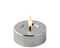 Lumineo - LED theelicht d7h5 cm zilver/warm wit 2st
