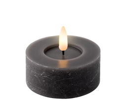 Lumineo - LED theelicht d7h3 cm grijs/warm wit 2st