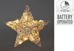 Nampook - Ster led 30 cm grijs-wit kerstversiering