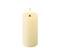 Lumineo - LED kaars d5h12.5 cm creme/warm wit