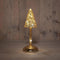 Anna's Collection - Kerstboompje op stam glas led op batterij met timer h25.5 cm mercury goud