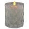 Magic Flame - LED kaars in glas 9cm gekleurd B/O