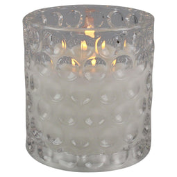 Magic Flame - LED kaars in glas 9,6cm helder B/O