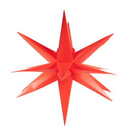 Anna's Collection - Red 3D Star 60Cm / 10Led Warm White / 1,5M Transparen