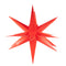 Anna's Collection - Red 3D Star 60Cm / 10Led Warm White / 1,5M Transparen