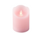 Lumineo - LED waving kaars d8h10 cm roze/warm wit