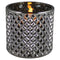 Magic Flame - LED kaars in glas 8cm smokey B/O