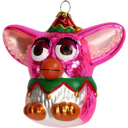HD Collection - Ornament kerstbal Furby Glas Roze 11.6 cm