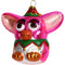 HD Collection - Ornament kerstbal Furby Glas Roze 11.6 cm