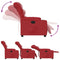 Fauteuil verstelbaar kunstleer rood