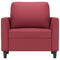 Fauteuil 60 cm kunstleer wijnrood