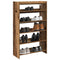 Schoenenrek 60x25x100 cm bewerkt hout oud houtkleurig