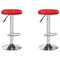 Barstoelen 2 st kunstleer rood