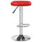 Barstoelen 2 st kunstleer rood