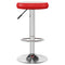 Barstoelen 2 st kunstleer rood