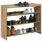 Schoenenrek 80x25x61,5 cm bewerkt hout artisanaal eikenkleur