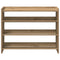 Schoenenrek 80x25x61,5 cm bewerkt hout artisanaal eikenkleur