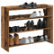 Schoenenrek 80x25x61,5 cm bewerkt hout oud houtkleurig