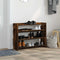 Schoenenrek 80x25x61,5 cm bewerkt hout gerookt eikenkleurig