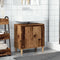 Wastafelkast 58x33x60 cm bewerkt hout oud houtkleurig