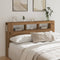 Hoofdeinde met LED 180x18,5x103,5 cm hout artisanaal eikenkleur