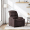 Fauteuil verstelbaar stof donkerbruin